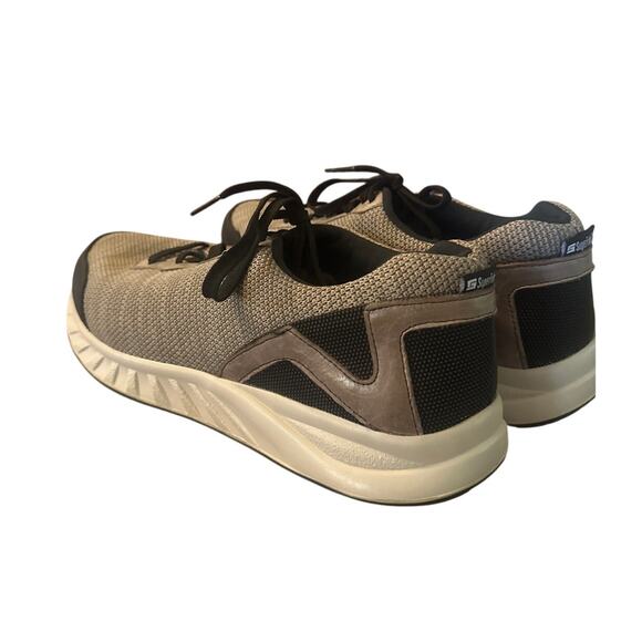 Men 11.5 WW SAS Suprhon Non-Slip Lace-Up Sneakers Shoes Pebble Gray Therapeutic - Picture 3 of 8